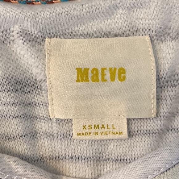 Maeve Anthropologie Navy and Cream Striped Knit Swing Dress Size XS - Picture 4 of 11